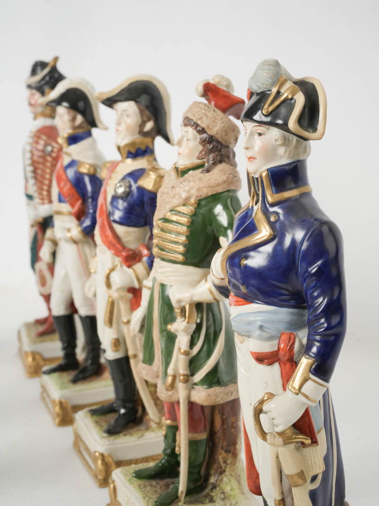 Blue stamped vintage porcelain figurines 