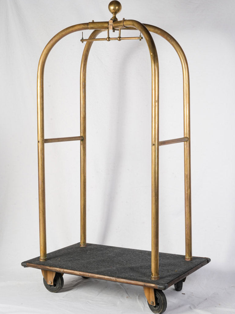 Mid- 20th Century Italian Hotel Bellman Trolley In Brass - 76¾"