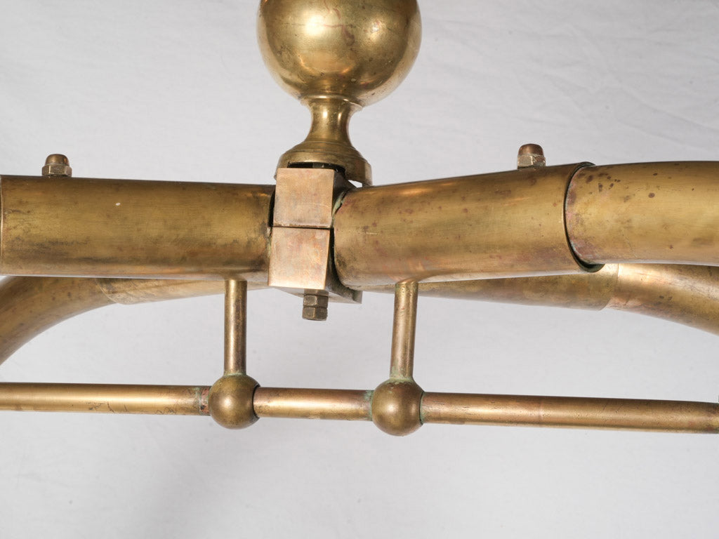 Mid- 20th Century Italian Hotel Bellman Trolley In Brass - 76¾"