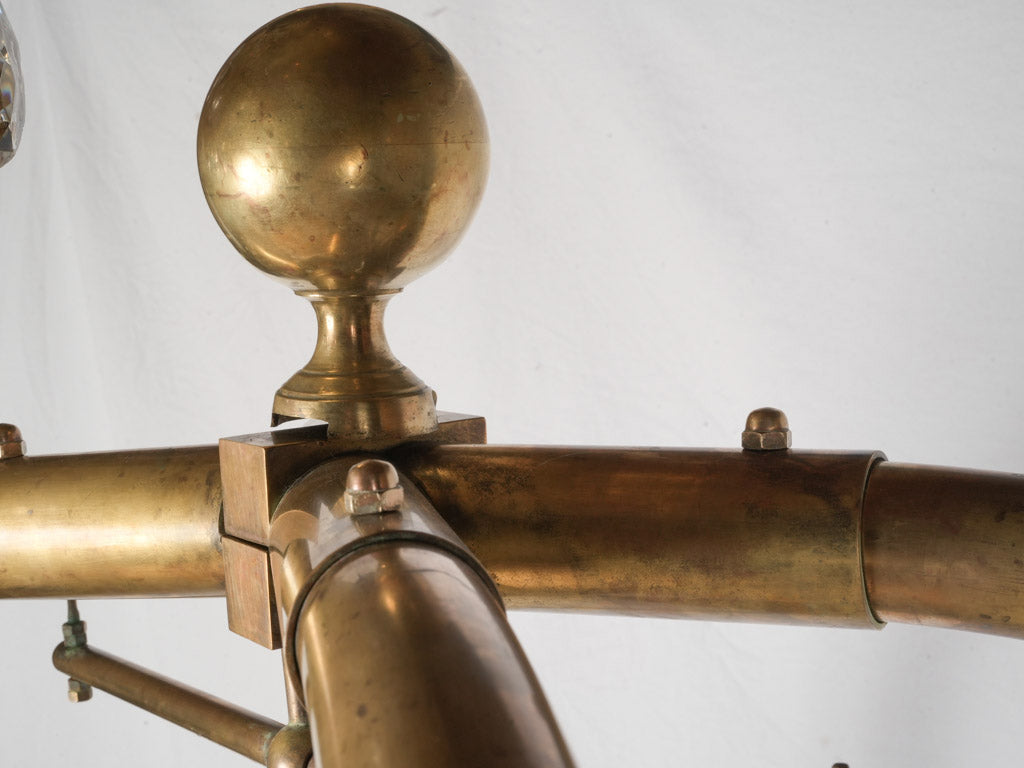 Mid- 20th Century Italian Hotel Bellman Trolley In Brass - 76¾"