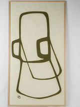 Large pastel portrait of a green armchair - Caroline Beauzon 56¼" x 30¼"