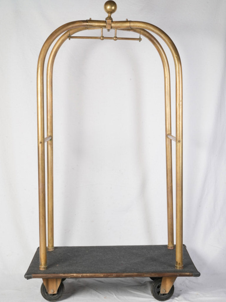 Mid- 20th Century Italian Hotel Bellman Trolley In Brass - 76¾"