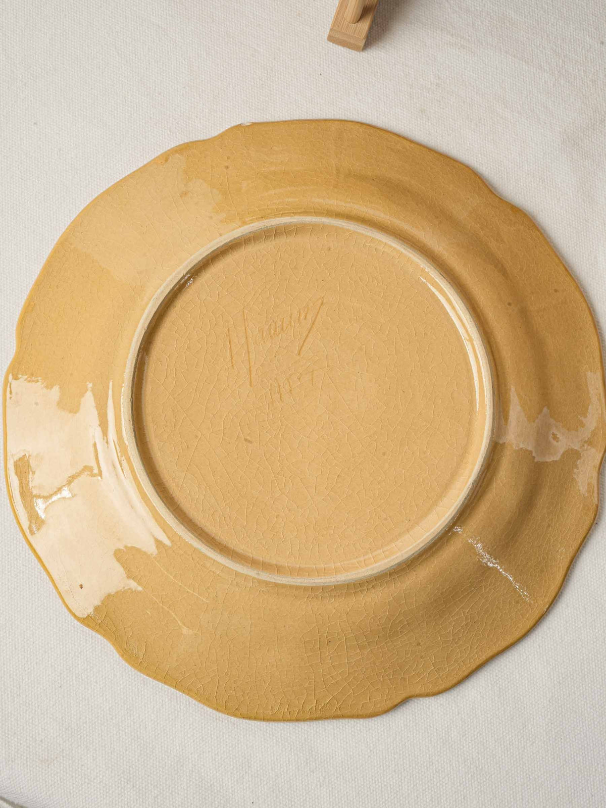Set of ten ocher dinner plates