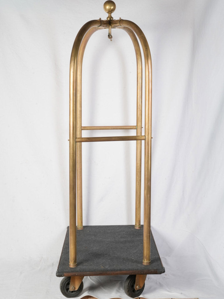 Mid- 20th Century Italian Hotel Bellman Trolley In Brass - 76¾"