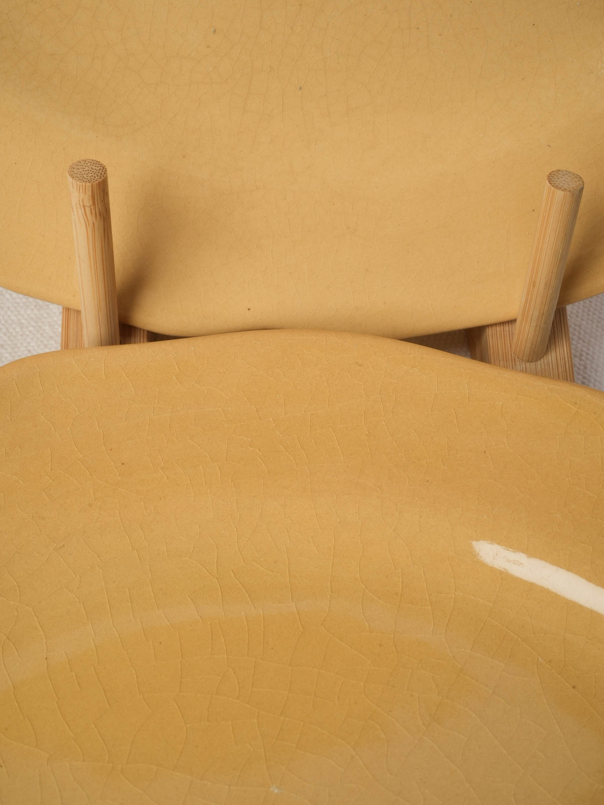 Set of ten ocher dinner plates