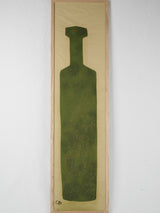 Large pastel portrait of a huge green bottle - Caroline Beauzon