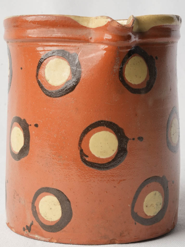 Antique Savoyard Slip-Decorated Terracotta Milk Pitcher - 6¾"