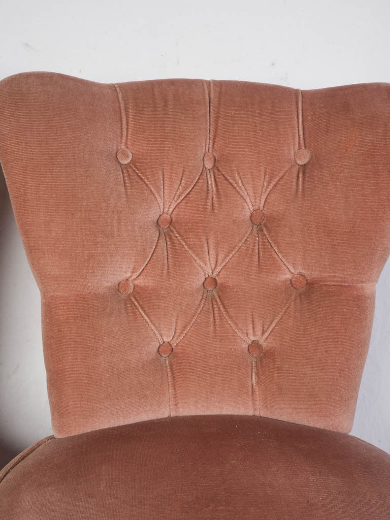 Romantic winged back slipper chairs  