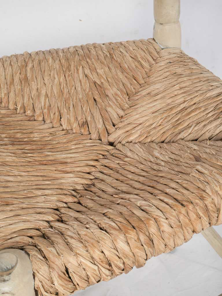 Set of Six French Country Ladderback Chairs w/ Rush Seats - 49¼"