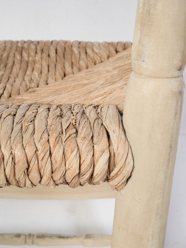 Set of Six French Country Ladderback Chairs w/ Rush Seats - 49¼"