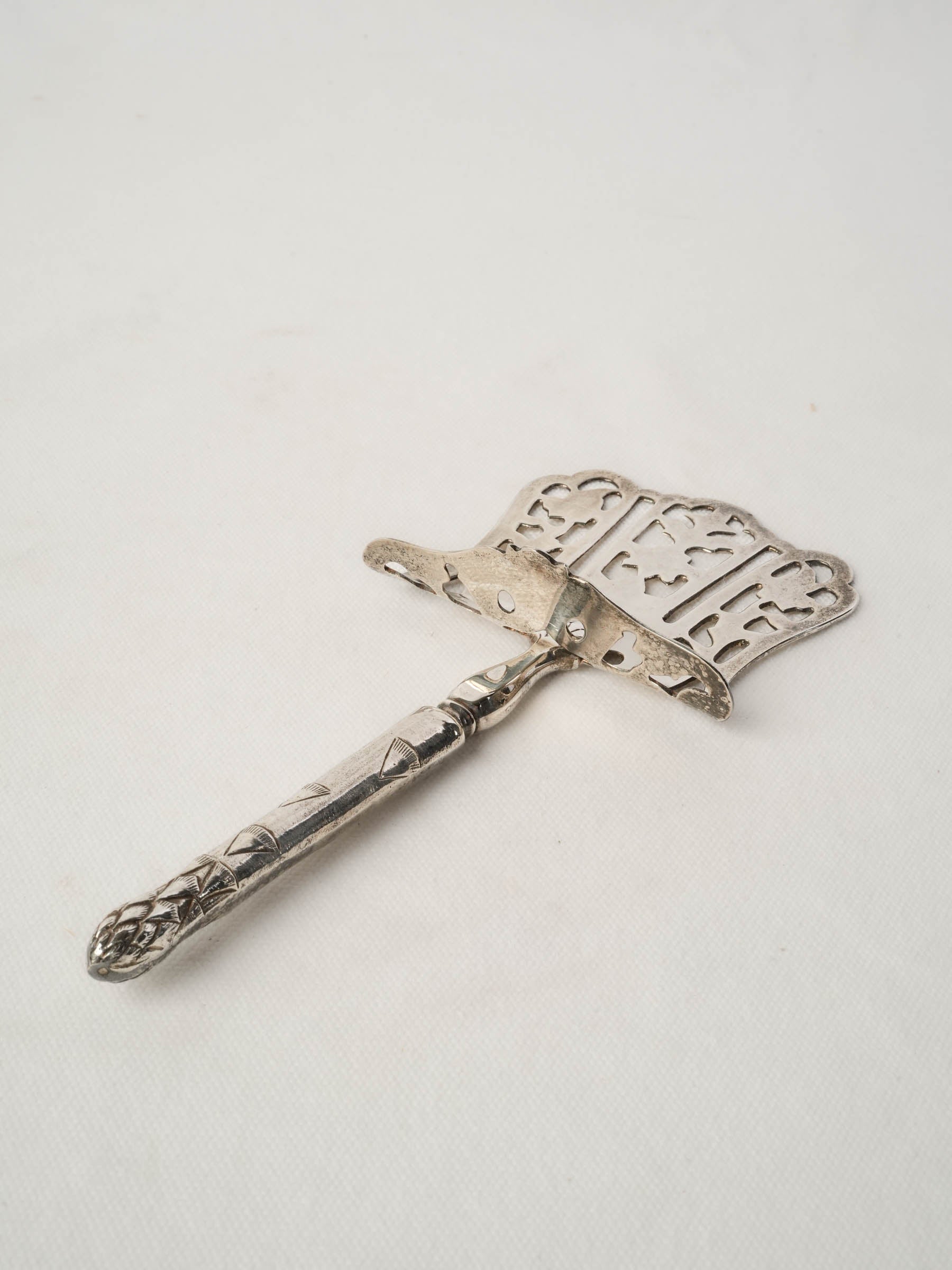 Antique French Asparagus Serving Spoon