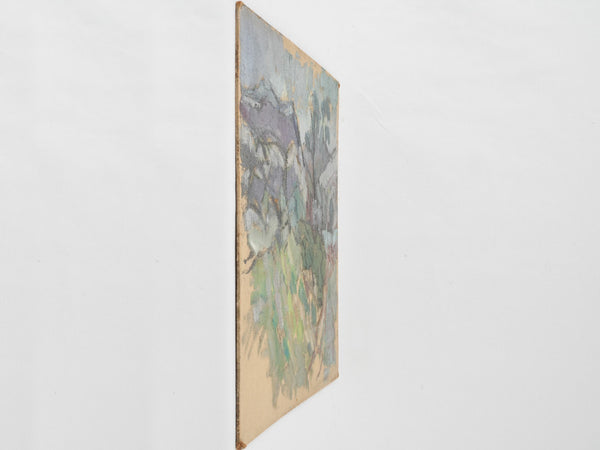 Sketch-style 1950s countryside art piece