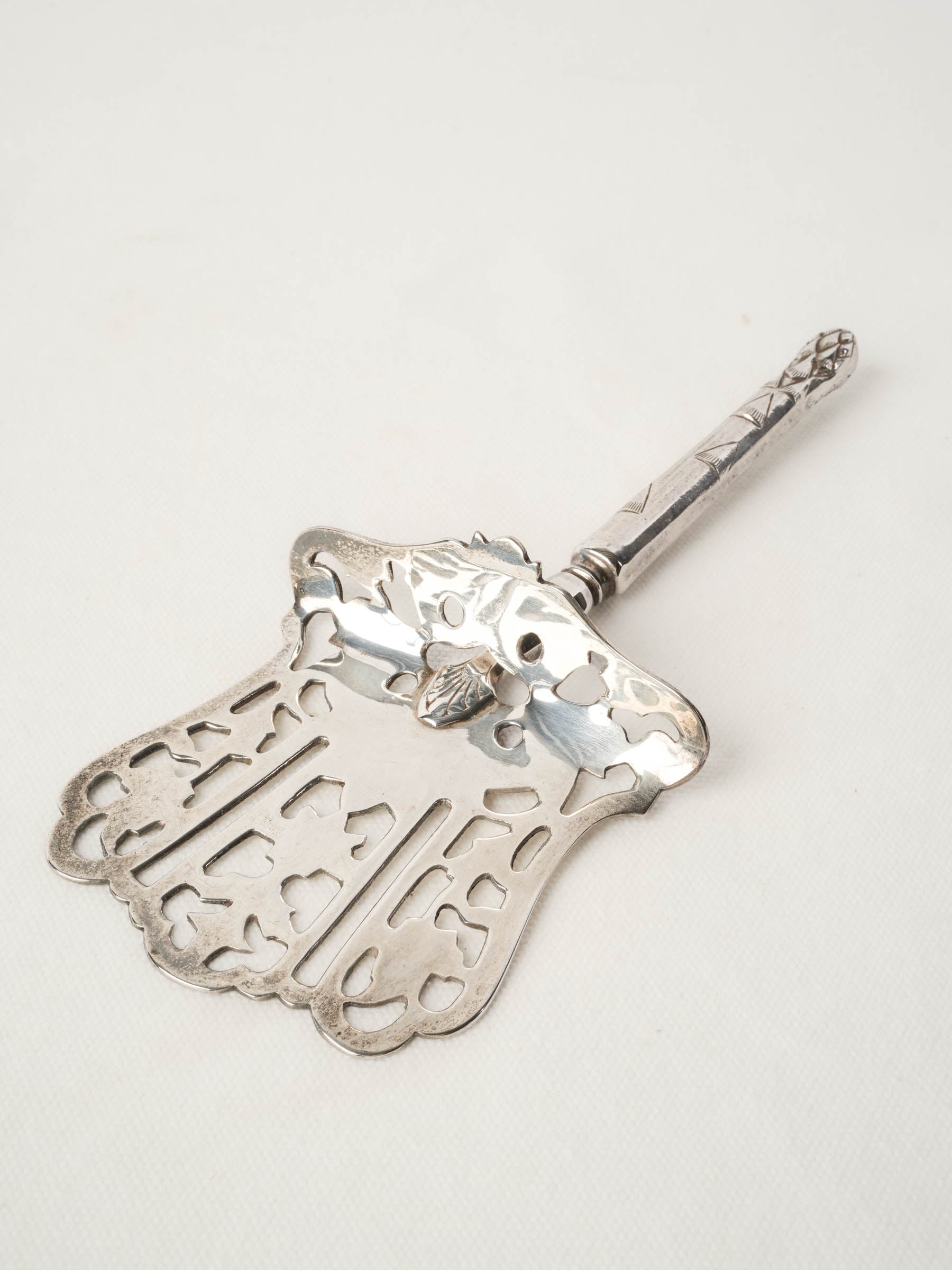 Antique French Asparagus Serving Spoon