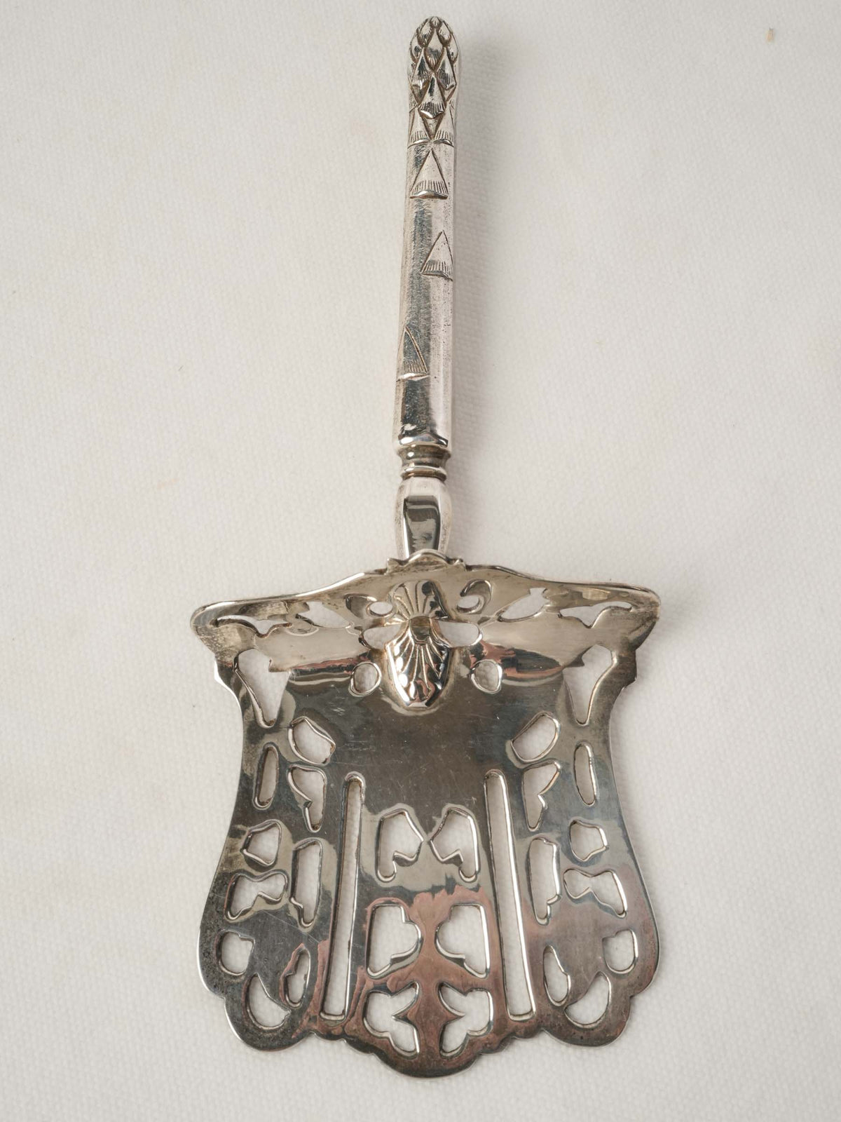 Antique French Asparagus Serving Spoon
