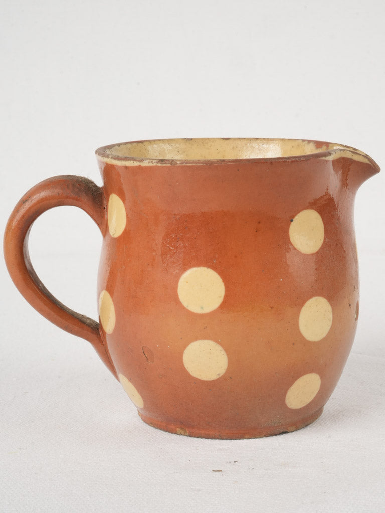 Warm two-toned glaze creamer  