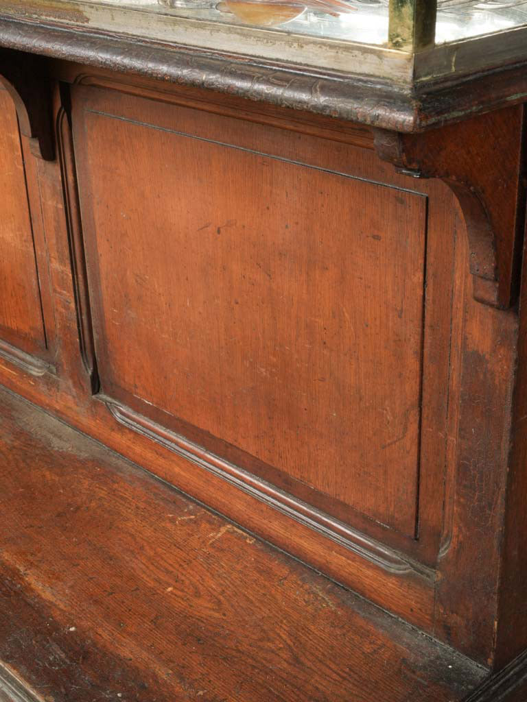 Historic oak shop display  