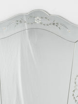 Floral-engraved mirrored Venetian accent piece