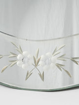Elegant etched glass Venetian mirror