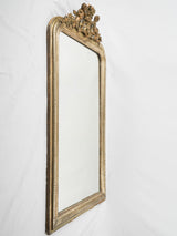 Gilded antique French mirror with cherubs