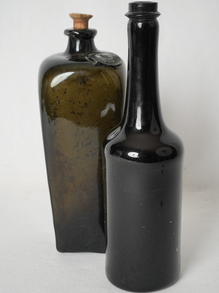 Vintage glass bottles from England