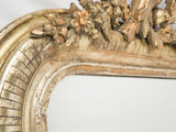 Majestic French mirror, sculptural angel crests