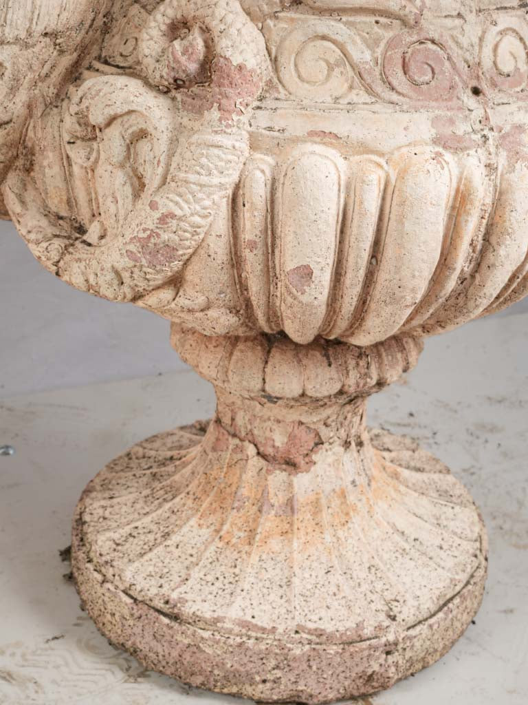 Intricate detailing Italian style urns