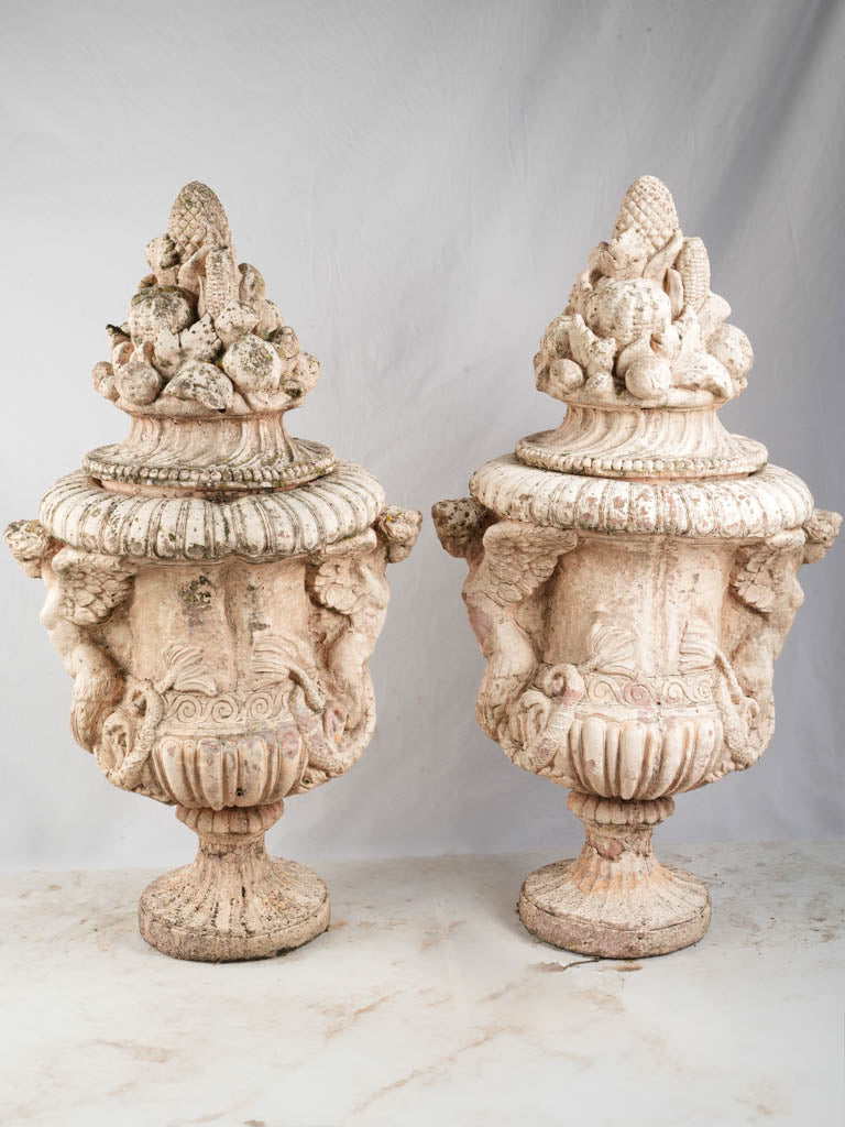 Italian Baroque style terracotta urns