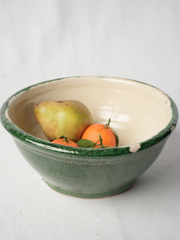 Vintage elegant terracotta salad bowl  