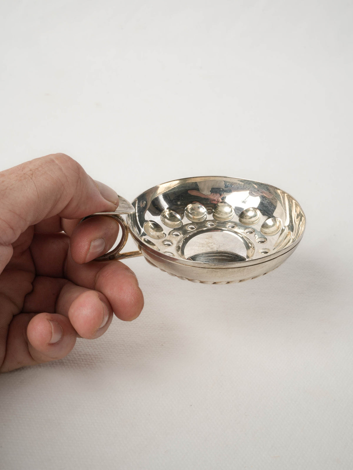 Antique French Sommelier's Tastevin - Silver Plate