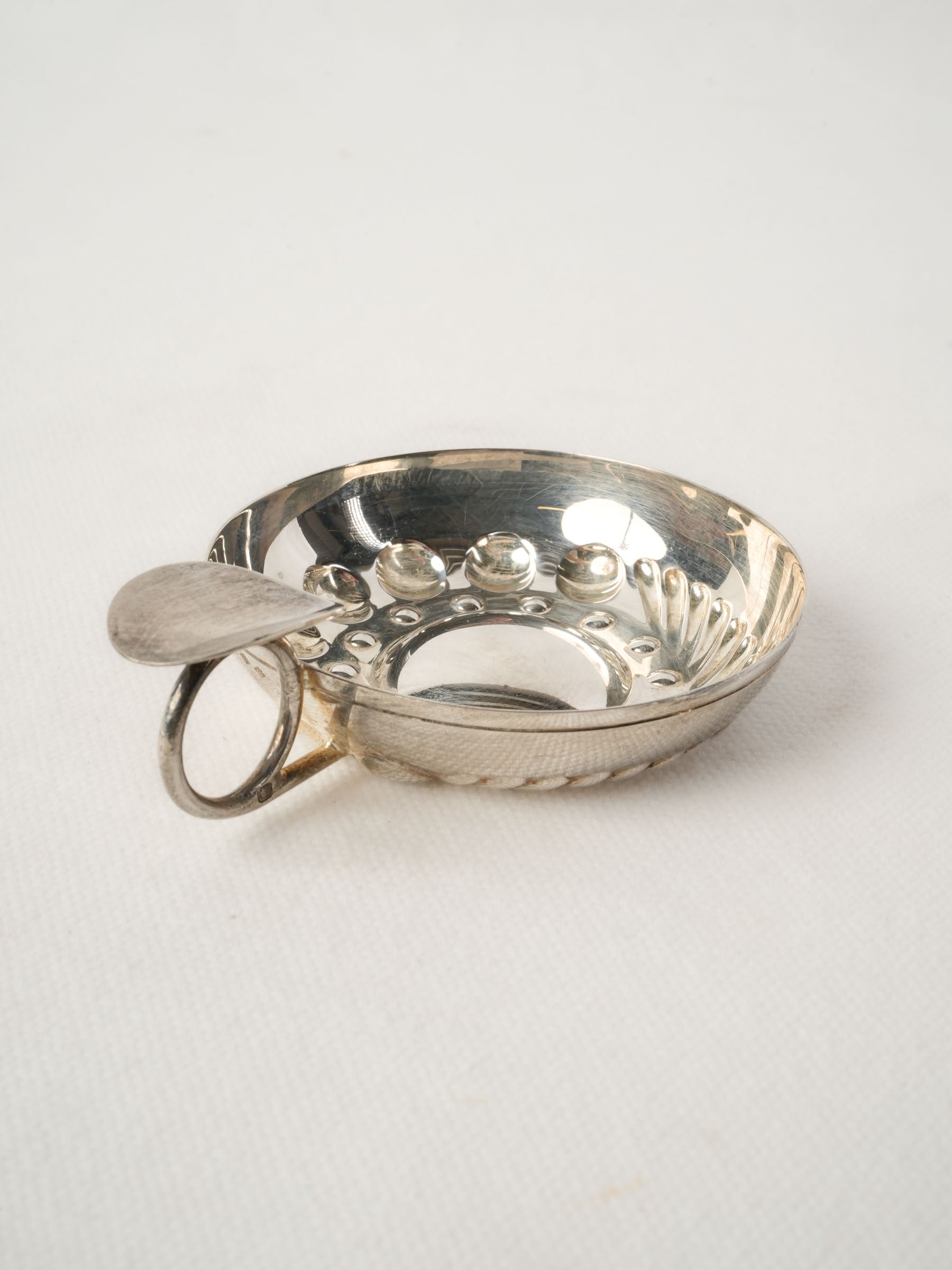 Antique French Sommelier's Tastevin - Silver Plate