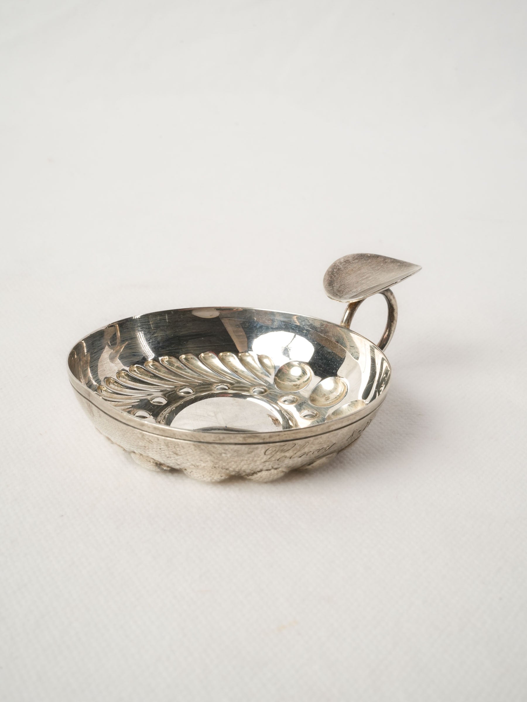 Antique French Sommelier's Tastevin - Silver Plate