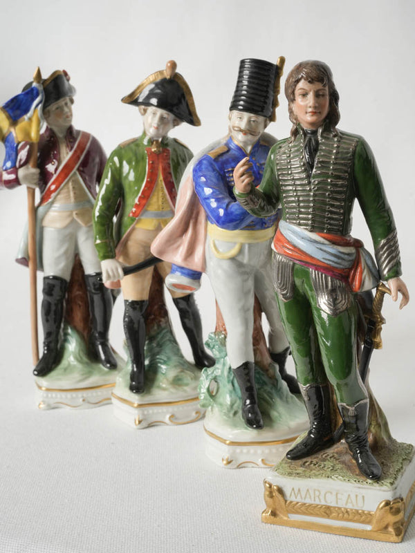 Rare porcelain French military figurines - Mid-Century