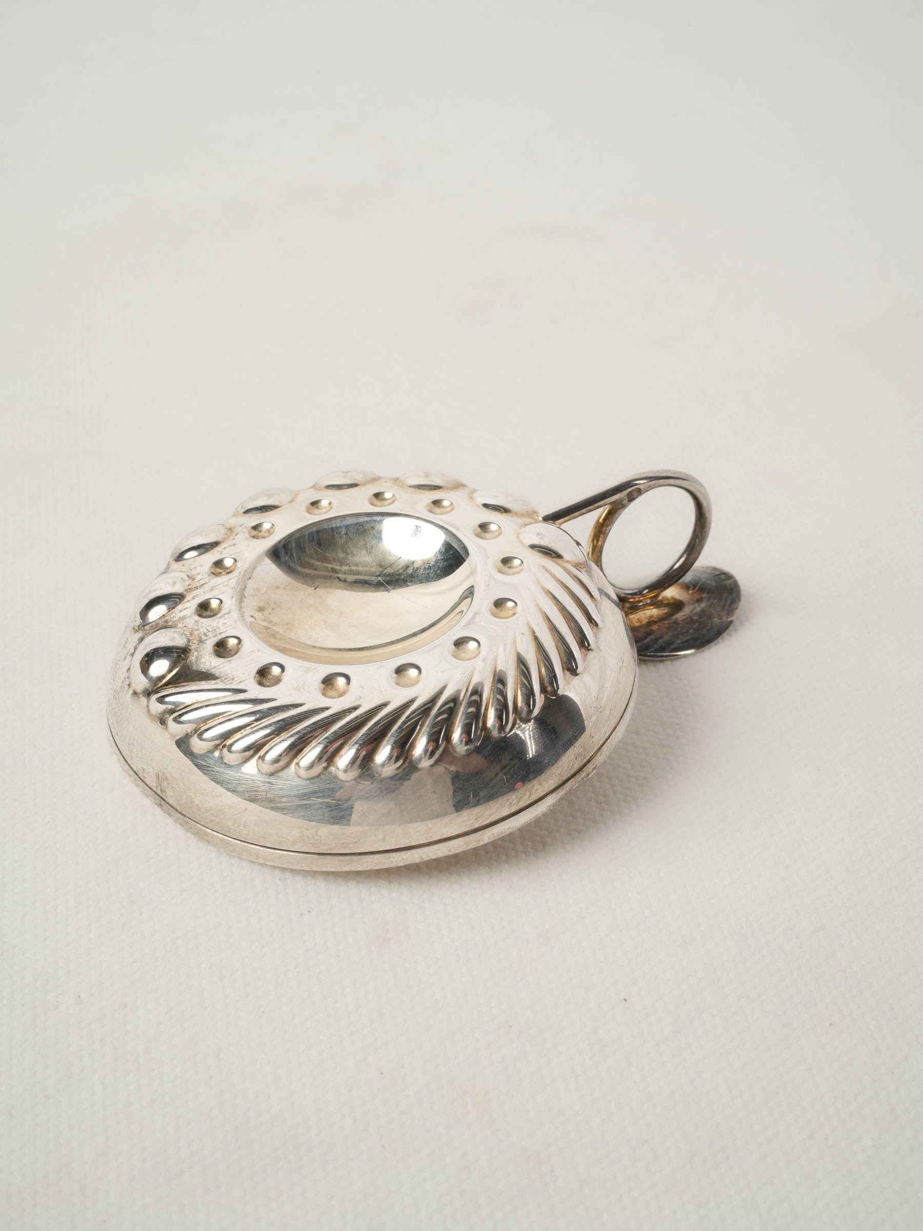 Antique French Sommelier's Tastevin - Silver Plate