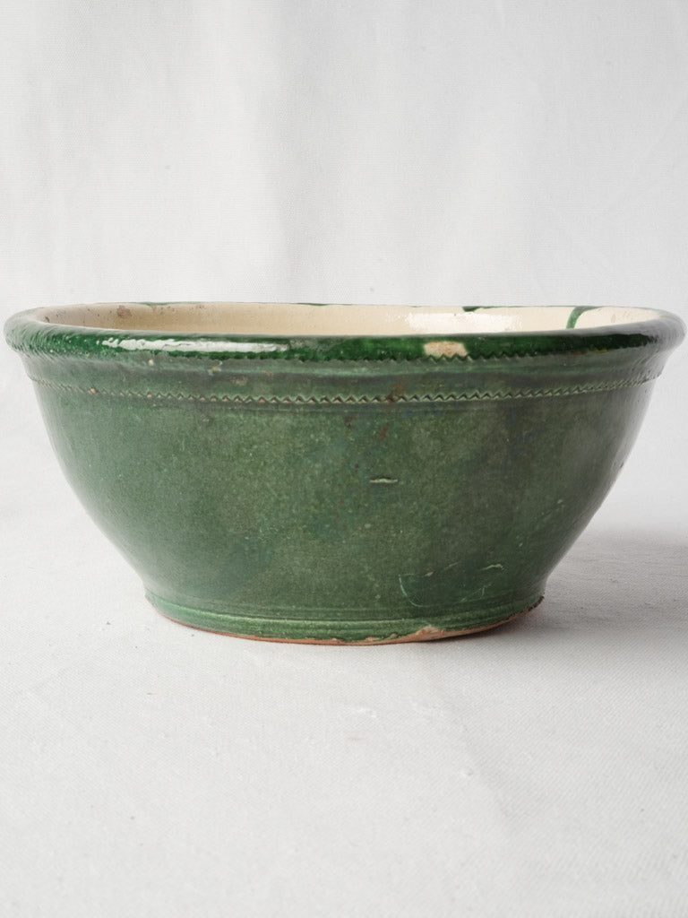 Antique warm terracotta serving bowl  