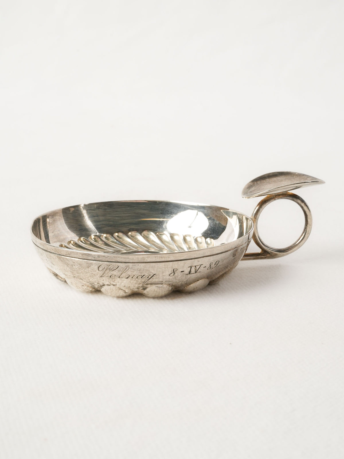 Antique French Sommelier's Tastevin - Silver Plate