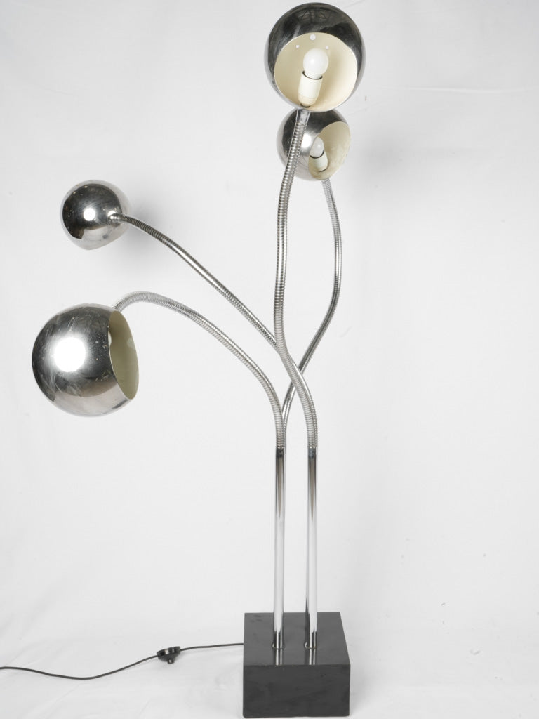 Sculptural chrome-plated lighting masterpiece