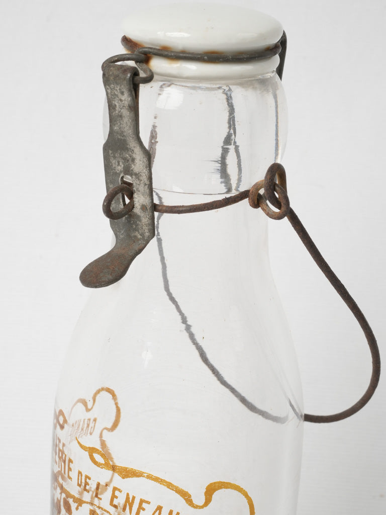 Classic French collectible milk bottle
