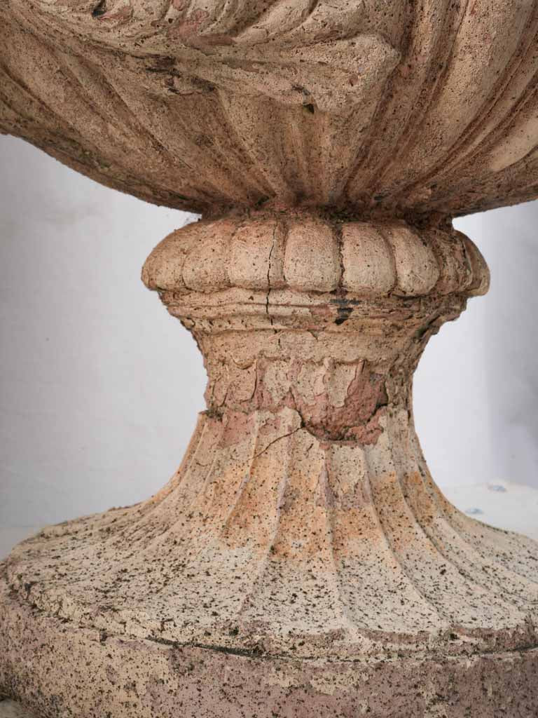 Exquisite vintage terracotta lidded urns