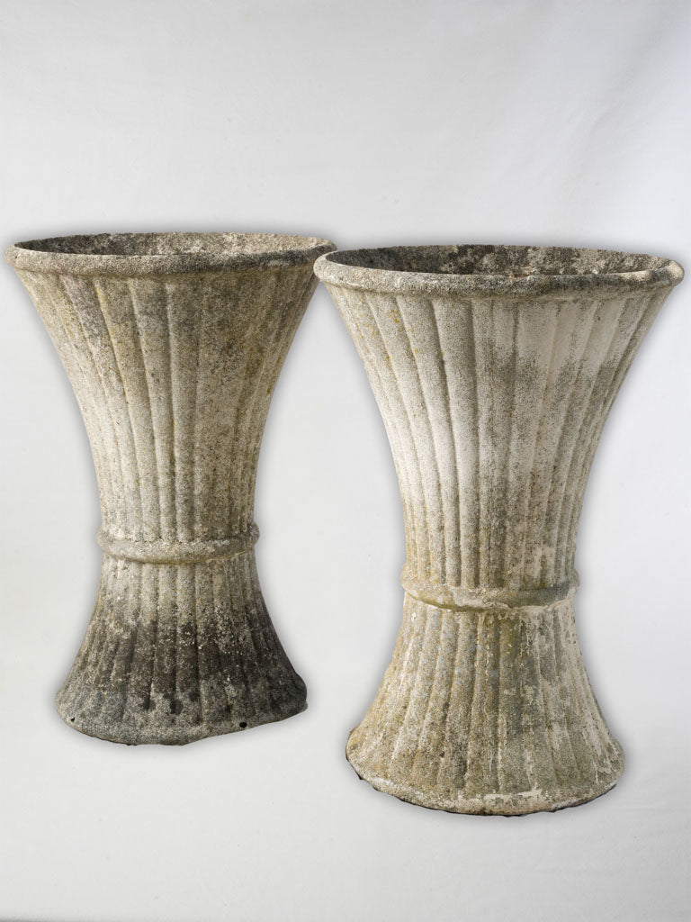 Timeless French concrete jardinieres