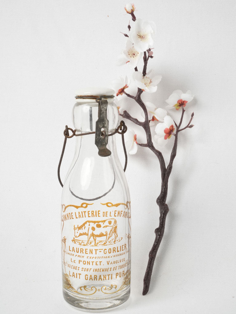 Vintage Provence Le Pontet Vaucluse milk bottle