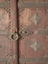 Original red oxblood patina decorated door