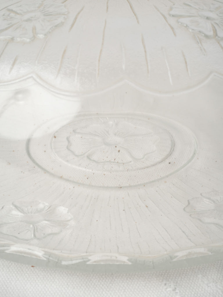 Large Vintage Pressed Glass Cheese Dome - 11¾"