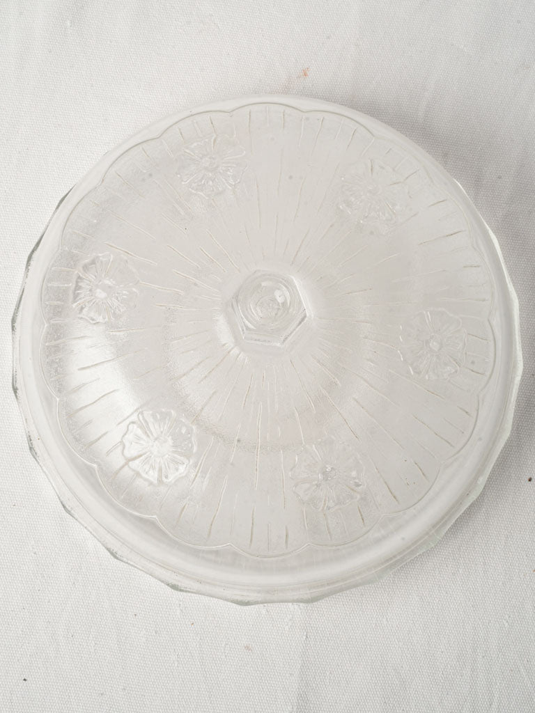 Large Vintage Pressed Glass Cheese Dome - 11¾"