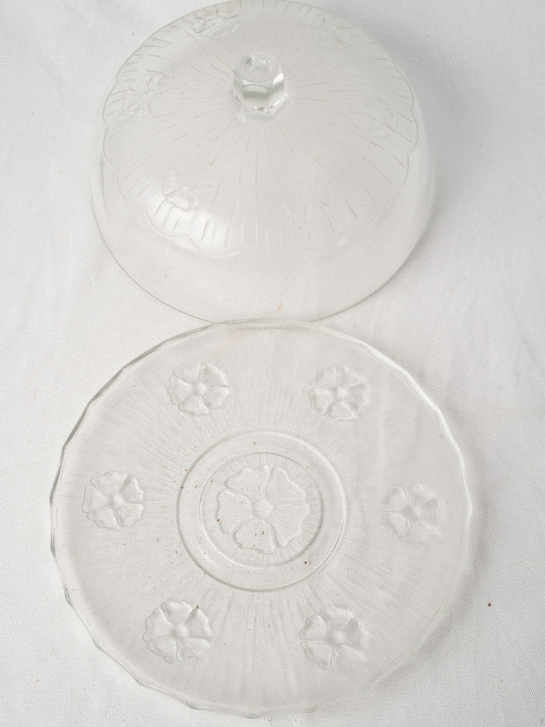 Large Vintage Pressed Glass Cheese Dome - 11¾"
