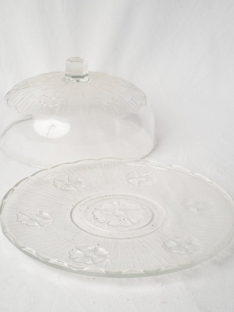 Large Vintage Pressed Glass Cheese Dome - 11¾"