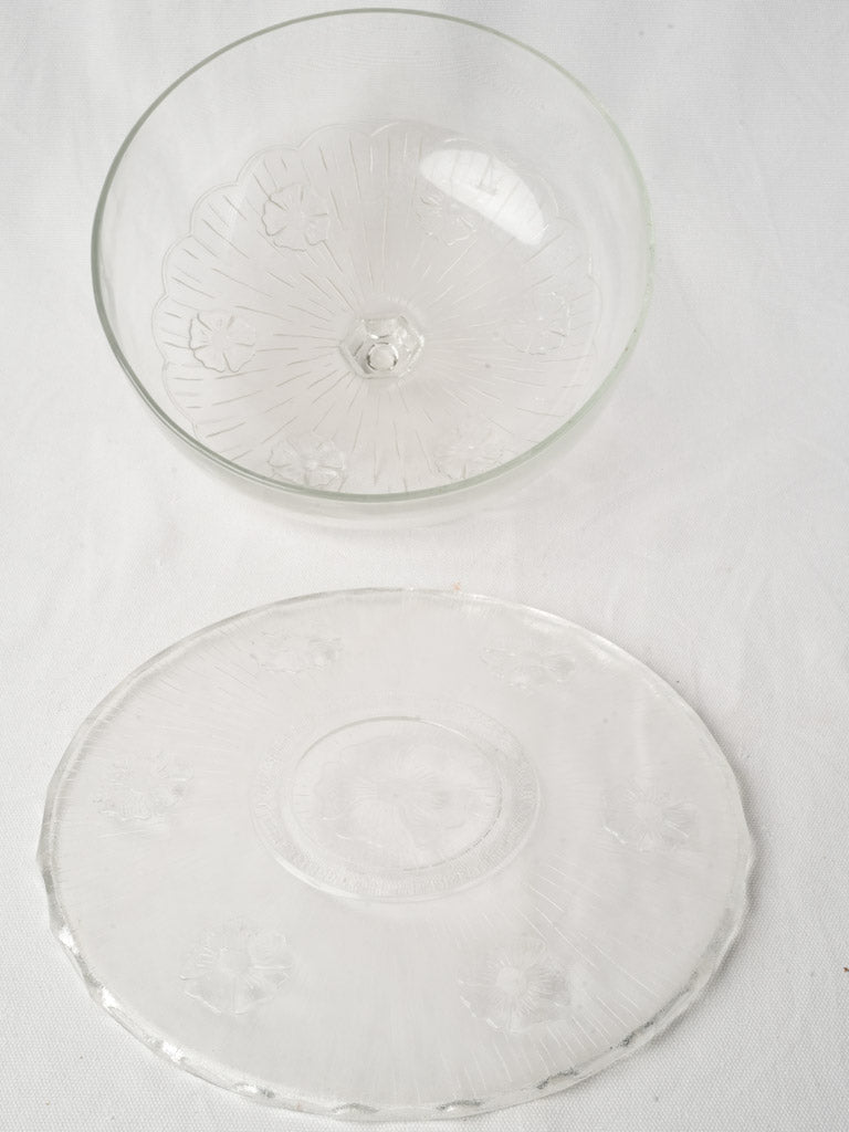 Large Vintage Pressed Glass Cheese Dome - 11¾"