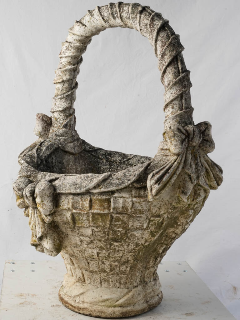 Charming braided-handle outdoor planter