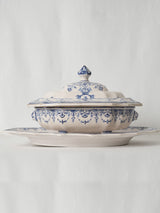 Delicate Blue and White Motifs Tureen