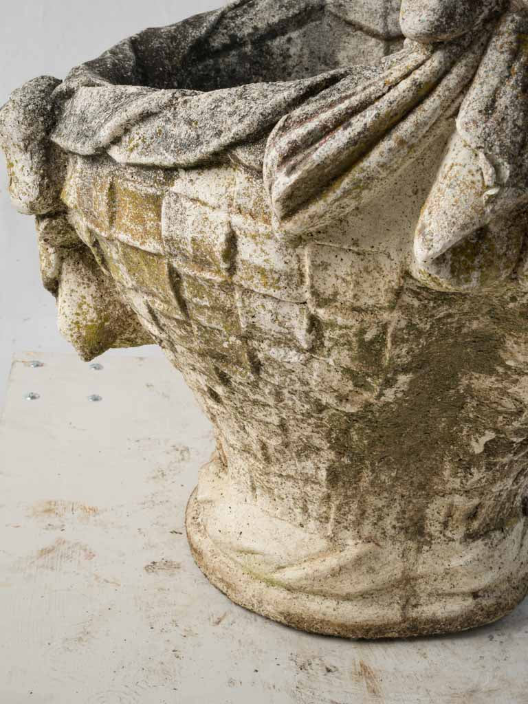 Sophisticated concrete decorative basket