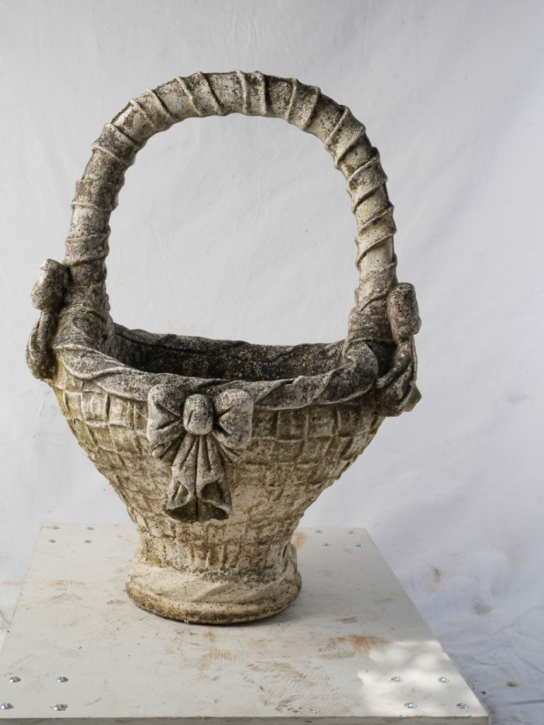 Elegant mid-century French garden basket